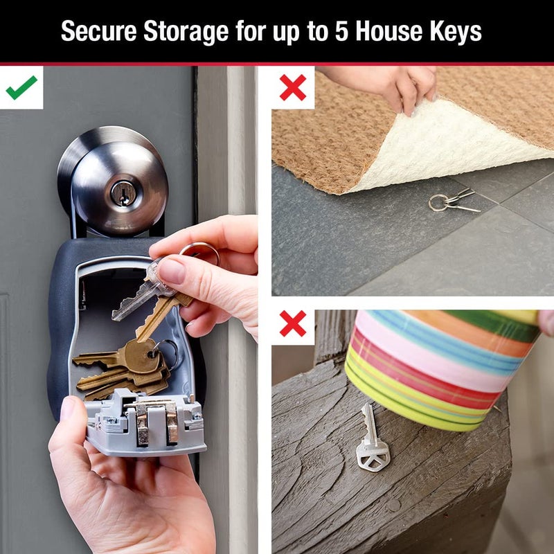 Master Lock Key Lock Box with Code  Outdoor Lock Box for Realtors  Property Managers and Landlords  Ideal for Short-Term Rentals  Key Safe Holds 5 Keys  5 Pack  5400EC5 - Image 2